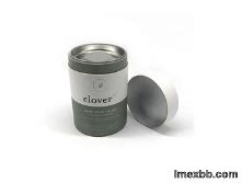 Cardboard Paper Tube Food Packaging With Metal Lid CMYK Color Logo Embossed