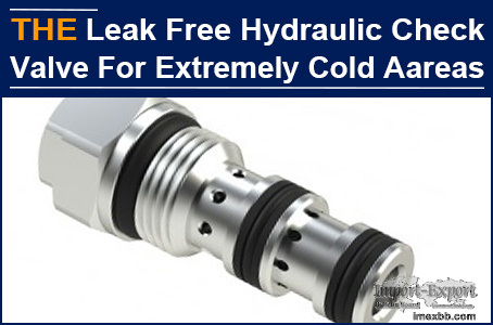 After adding PTFE retaining ring, AAK hydraulic check valve does not leak