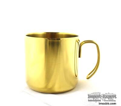Stainless Steel Rose Gold Mug with Wire Hook Handle