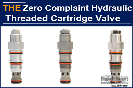 AAK hydraulic threaded cartridge valves, no complaints among 20 suppliers