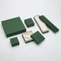 Green Square Cardboard Paper Gift Boxes Jewelry Packaging With Lids