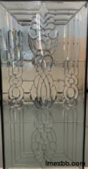 50MM 2300 X 2000MM Decorative Leaded Glass Doors Interior For Transom