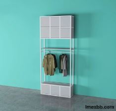 Customized Wooden Strong Supermarket Gondola Display Shelf Storage Rack For