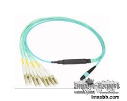 MPO-4*LC/UPC Dual Fiber10G MM Branch patch cord，Low Insertion Loss，Plenum(O