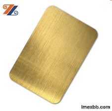 JIS PVD Gold Plated Stainless Steel Sheet 304 Hairline Stainless Steel Plat
