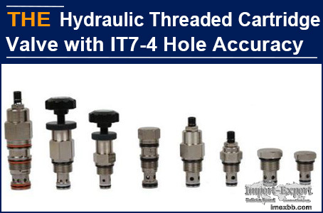 AAK hydraulic threaded cartridge valve with IT7 ~ 4 valve hole accuracy
