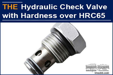 Hardness of all parts in the AAK hydraulic check valve reaches above HRC65