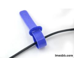 Reusable Hook And Loop Cable Ties Double Side Cord Ties Blue Nylon Quality