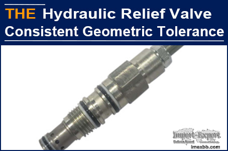 AAK hydraulic pressure relief valve with consistent geometric tolerance