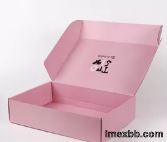 E Grade Corrugated Pink Cardboard Box Cosmetic Packaging Pantone Colors Pri