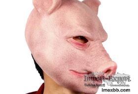 20*33cm Creative Cosplay Head Mask , Latex Pig Masks Full Head For Party