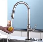 HOMEKA Smart Kitchen Faucet Pull Down Type Dual Function Spray Head For Sin