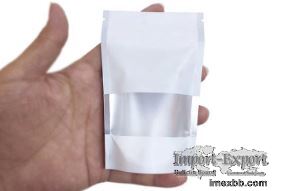 Custom Print Ziplock Stand Up Pouch Mylar Bags Smell Proof Mini With Window