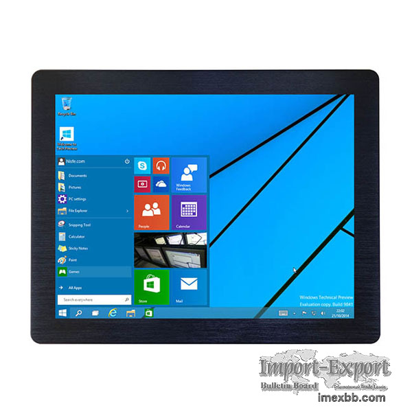 15 inch industrial Fanless panel pc with touchscreen