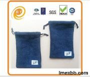 280gsm 12cm Drawstring Pouch Bags Microfiber For Mobile Phone Sunglasses TU