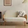 Solid Wood Rattan Modern Fabric Sofa Set Cloth Single Leisure Chair