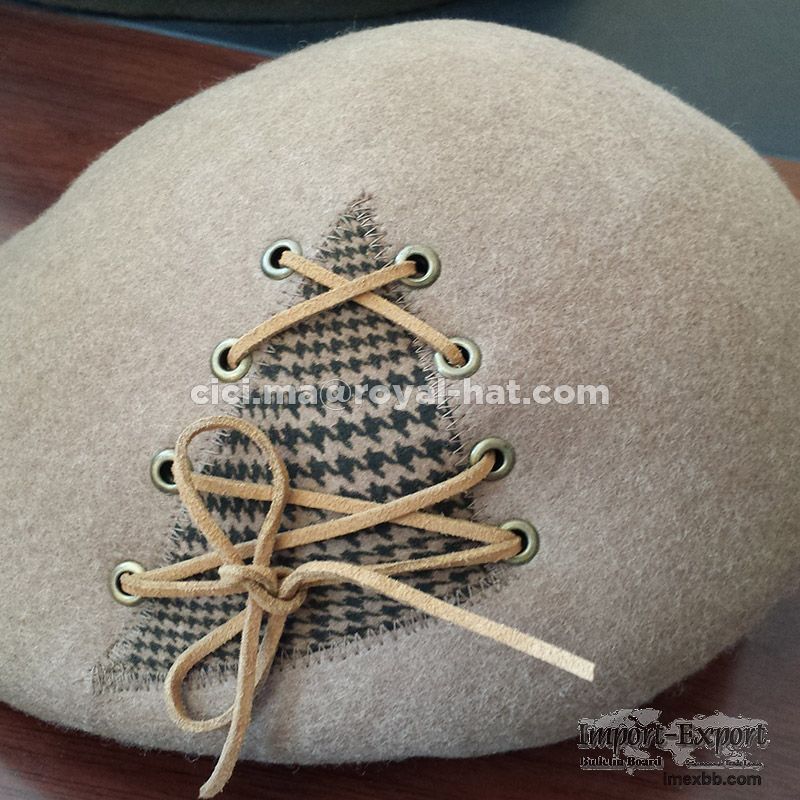 Factory Wholesale Custom Fashion Wool Felt Beret