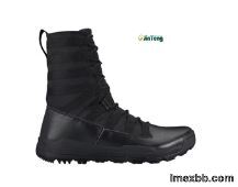17 Ounces Genuine Leather Military Boots Upper Nylon Reinforced Black Outdo