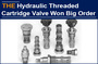 Comparing 30 factories, Arthur chose AAK hydraulic threaded cartridge valve