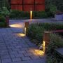 Urban Rusty Bollard Lighting Corten Steel Light Box With Multicolour LED