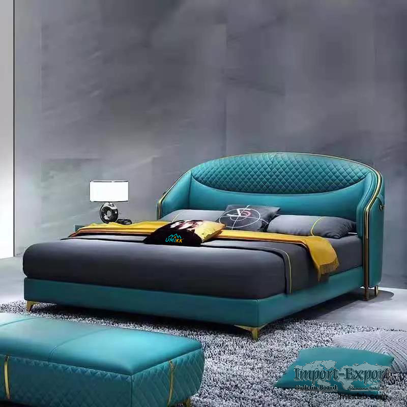 Solid Wood Bed Frame Easy Assembly Wooden Bedroom Furniture Bed with Vintag