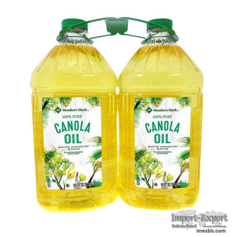 Crude and refined rapeseed oil, non-bottled 