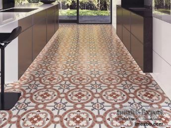 200x200mm 8.5mm Thickness Indoor Porcelain Tiles Floor Wall Red Ceramic Ink