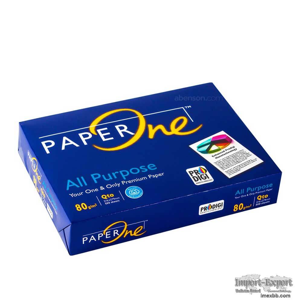 PAPERONE A4 80GSM ALL PURPOSE PAPER WHITE (210MM X 297MM) $0.50 USD