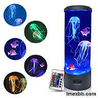 Jellyfish Lava Lamp With 16 Color Changing Aquarium Night Light, Suitable F