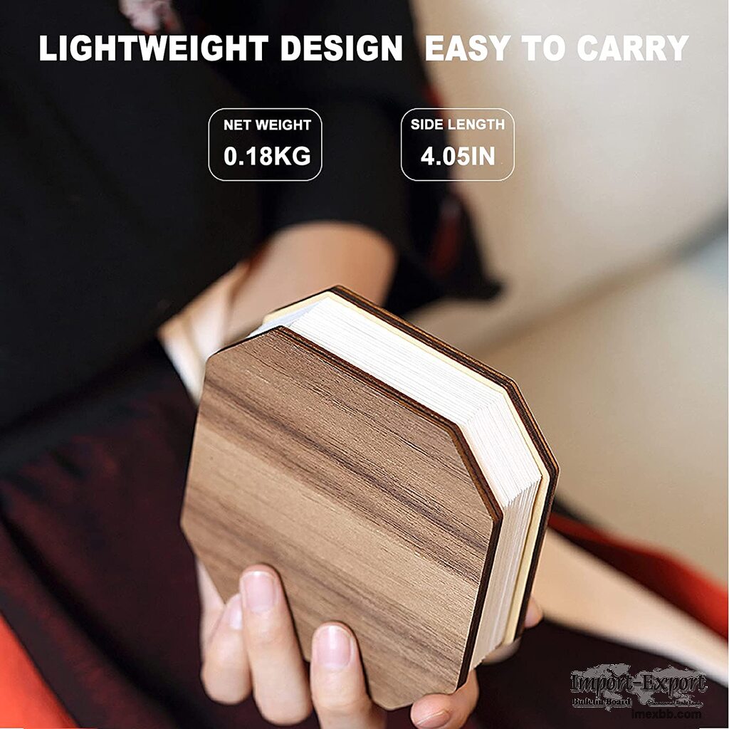Folding Book Organ Lamp Portable Paper LED Decorative Desk Night Light Read