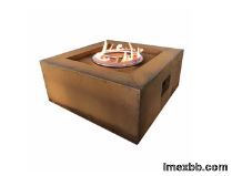 Indoor 800mm Garden Gas Fire Pits ISO9001 Corten Steel Brazier