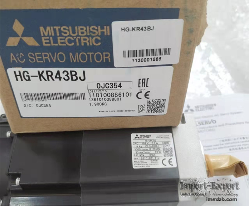 Mitsubishi Motor With Electromagnetic Brake HG-KR43BJ For Injection Molding
