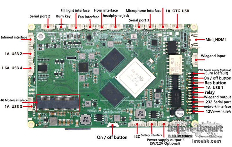 Embedded RK3399 Android Industrial Motherboard For Android Machine