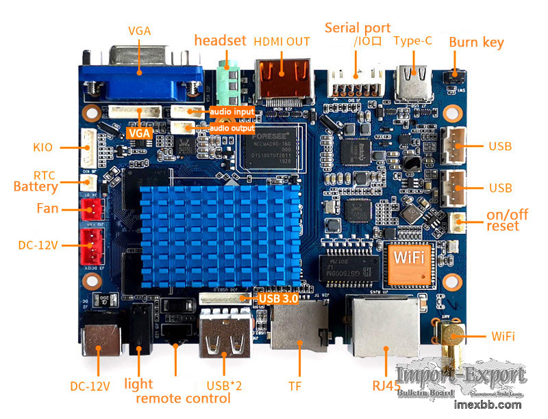 Android RK3399 All In One Mini Pc Industrial Motherboard Mainboard