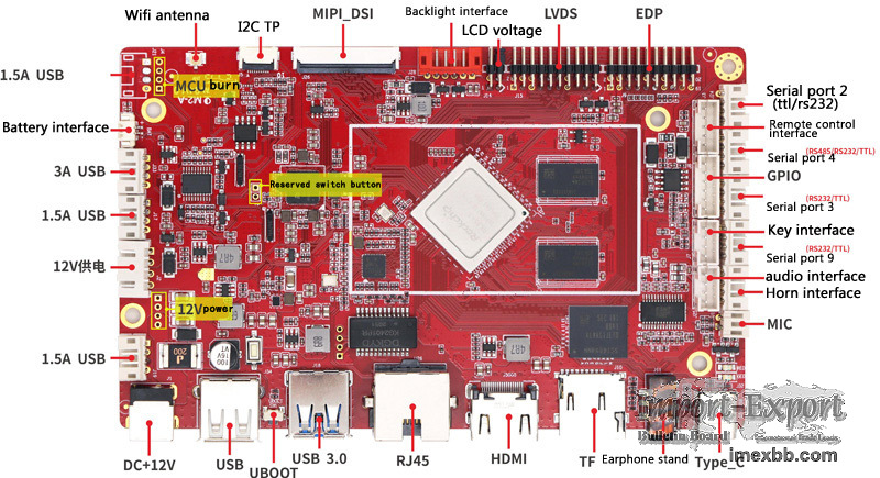 New developed RK3568 Industrial PCBA Android 4GB RAM mainboard