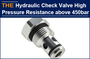  AAK hydraulic check valve has a pressure resistance of more than 450 bar