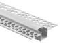 Oblong Plaster LED Profile Dimmer 55.5*15mm Aluminum Customized Length