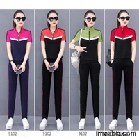 Monisa lady sports leisure colorful suit with long trousers in summer