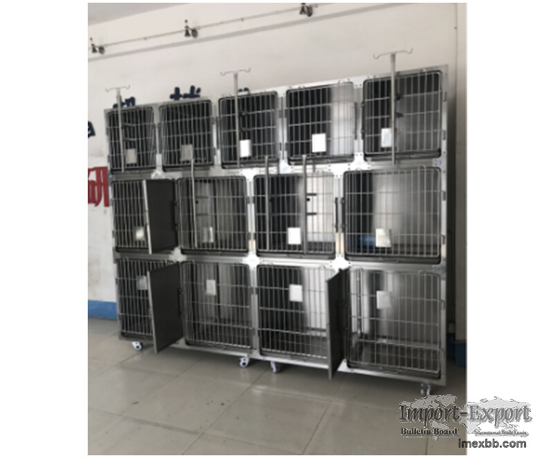 11 cage set (13 cage position)     Veterinary Cages For Sale       