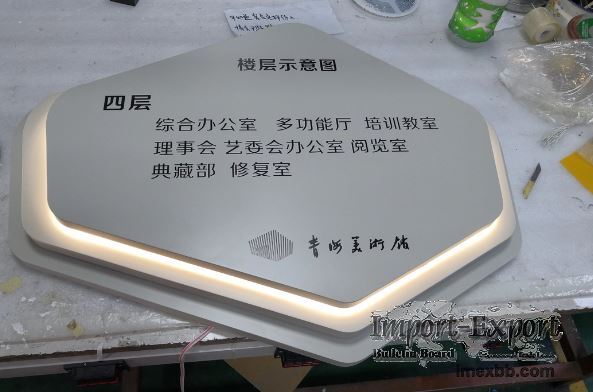 SUS LED Edge Lit Signs Wall Mounted 12mm Stainless Steel Panel Digital Prin