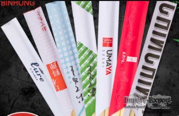 Manufacturers Custom Logo Printed Disposable Bamboo Chopsticks
