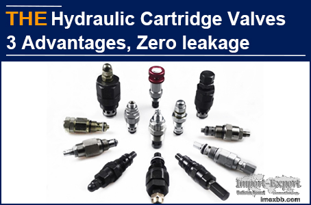 AAK Hydraulic Cartridge Valves have 3 Advantages and zero leakage 