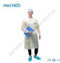 PP Nonwoven Disposable Isolation Gowns 30gsm Blue / Yellow Single Use