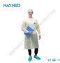 PP Nonwoven Disposable Isolation Gowns 30gsm Blue  Yellow Single Use