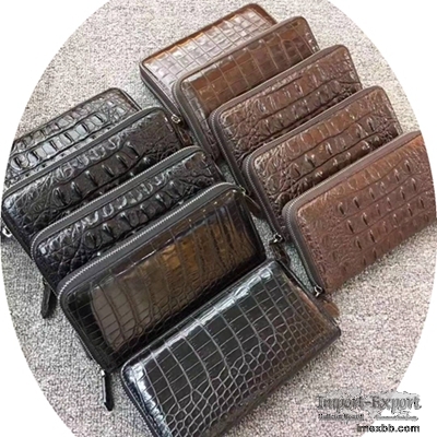 Thailand Crocodile Leather Wallet Men's Long Handbag Casual Business Clutch