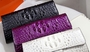 High-Quality Textured Crocodile Pattern Leather Clutch Women's Wallet