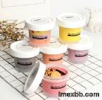 Clear Plastic 200ml 350ml 500ml Packaging Ice Cream Bowls / Cups