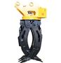 100 Lpm Timber Grabs For Excavators 400kg Excavator Attachment Grapple