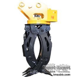100 Lpm Timber Grabs For Excavators 400kg Excavator Attachment Grapple