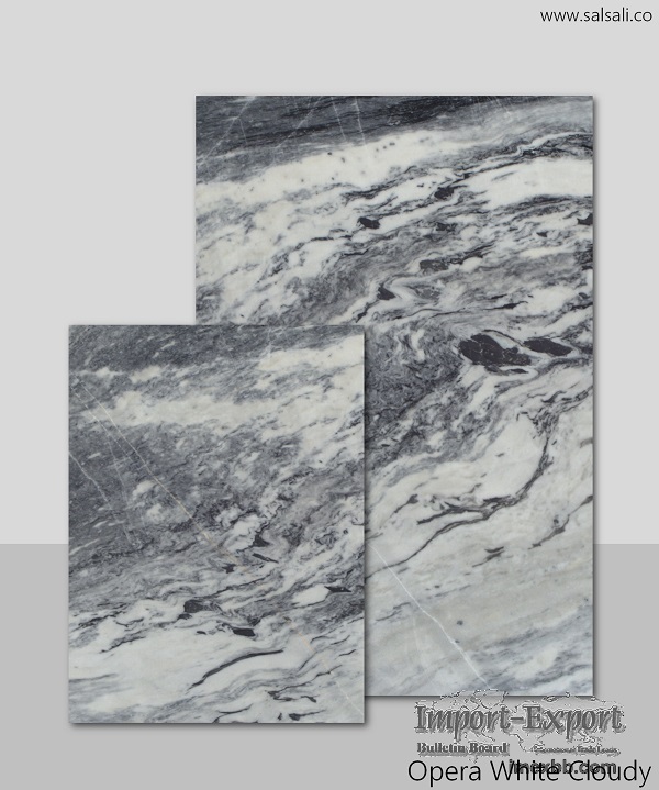 Opera White Cloudy Marble